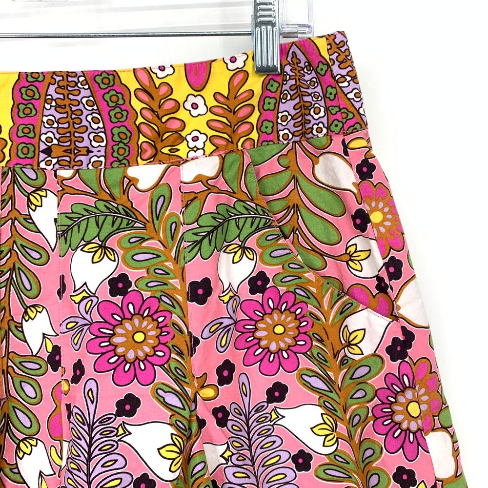 CAbi Pink Floral Boho Mini Skirt - Picture 3 of 6